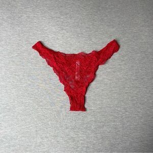 Victoria's Secret Dream Angels Red Corded Thong Panty